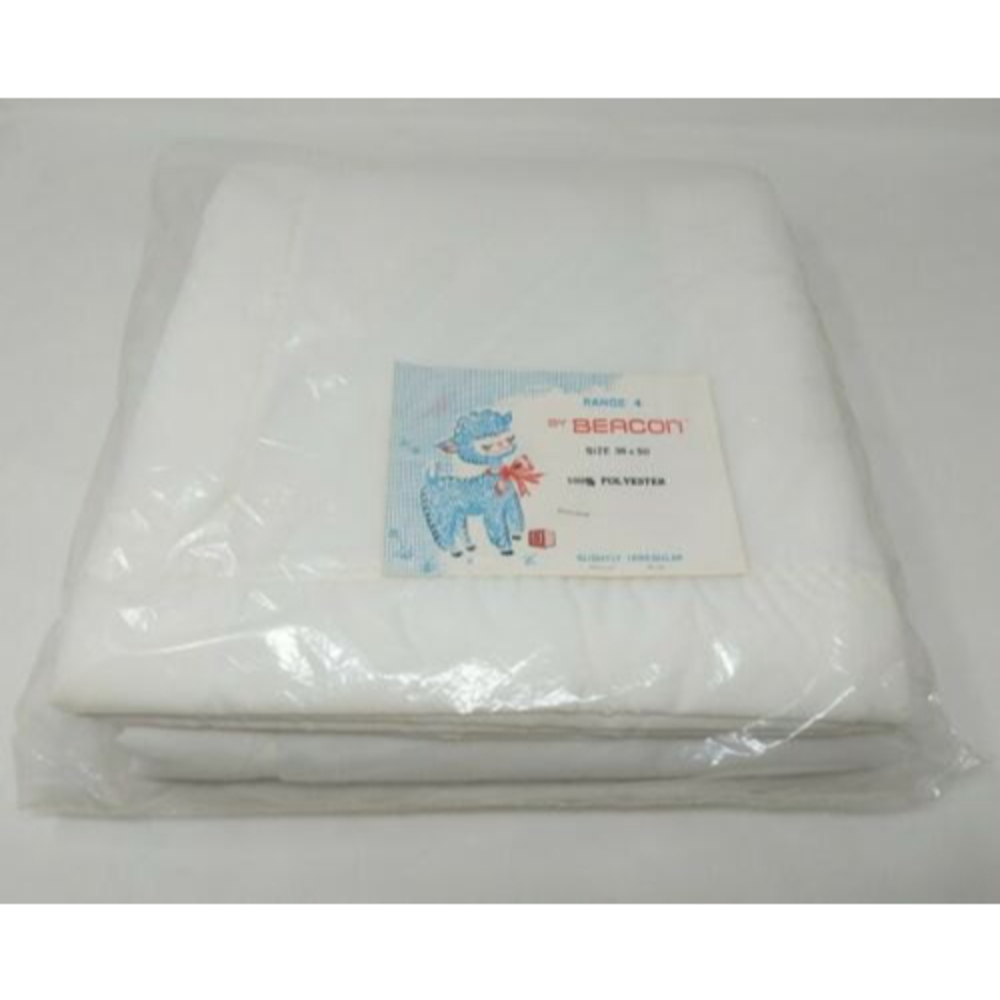 Beacon Baby Thermal Blanket Satin Trim Boy Girlβ 36"x50" VTG 60s 70s NEW
